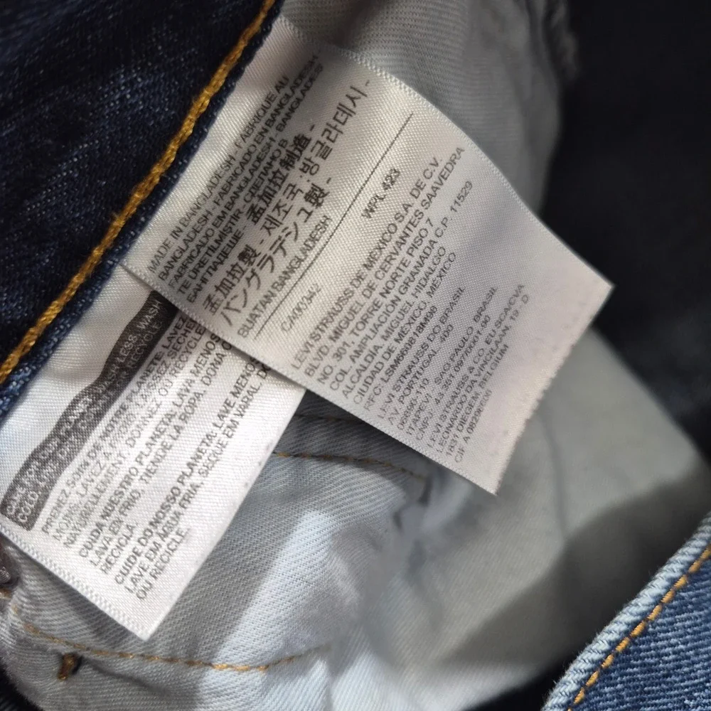 Levi's 505 Regular Fit 00505-4886 Mens 36x30 Blue Straight Leg Denim Jeans